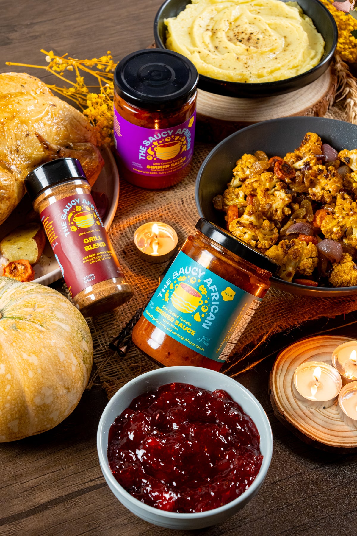 The Saucy African thanksgiving Mixed Sauce box