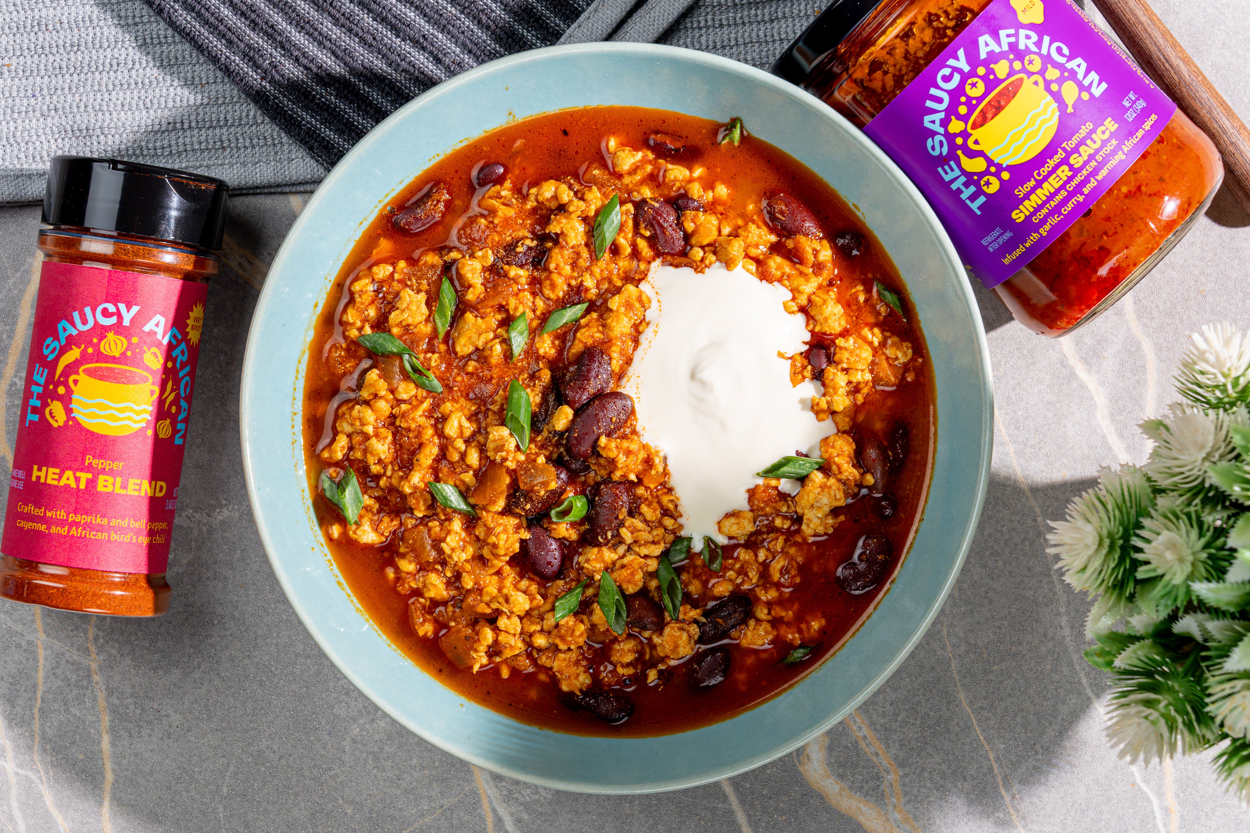 Easy Turkey Chili with The Saucy African 