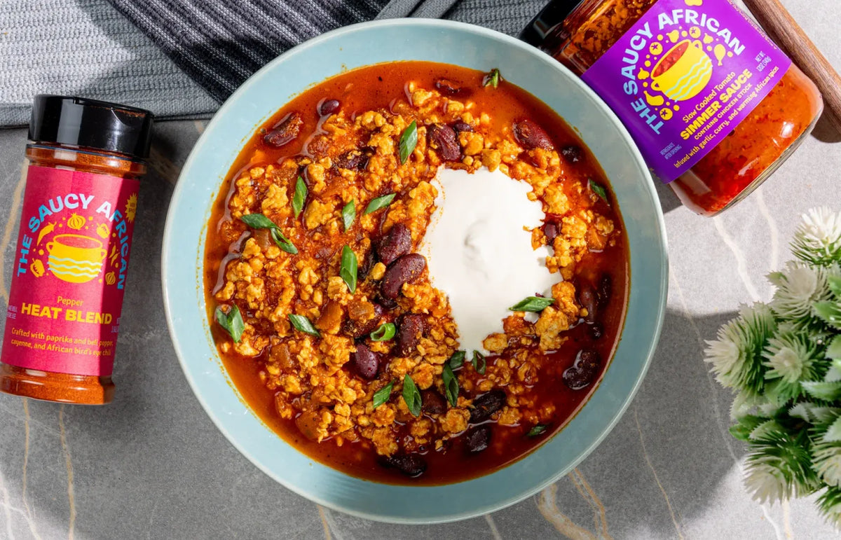 Easy Turkey Chili with The Saucy African Simmer Sauce